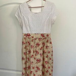 Mikarose floral and lace dress with pockets